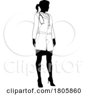 Poster, Art Print Of Doctor Woman Medical Silhouette Healthcare Person