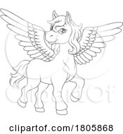 11/14/2023 - Pegasus Wings Horse Cartoon Animal Illustration
