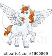Pegasus Wings Horse Cartoon Animal by AtStockIllustration