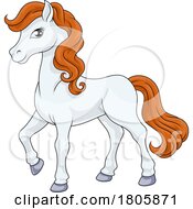11/14/2023 - Horse Cartoon Cute Animal Character Illustration
