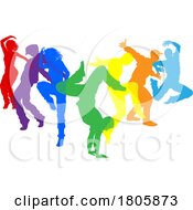 Poster, Art Print Of Dancers Silhouette Street Dance Poses Silhouettes