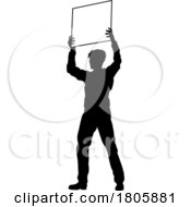Protest Rally March Picket Sign Silhouette Person