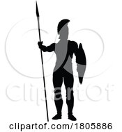 11/14/2023 - Spartan Silhouette Gladiator Trojan Greek Warrior