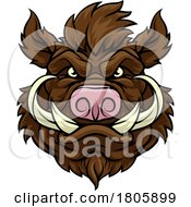 11/14/2023 - Boar Wild Hog Razorback Warthog Mascot Pig Cartoon