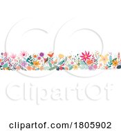 Wild Flowers Seamless Abstract Pattern Design by AtStockIllustration