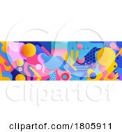 Bright Colorful Abstract Shapes Background Pattern