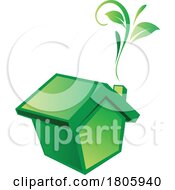 Poster, Art Print Of Green Eco House Real Estate Logo