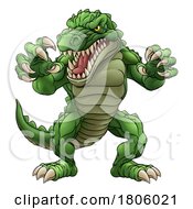 Poster, Art Print Of Crocodile Alligator Cartoon Lizard Dino Monster