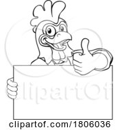 Poster, Art Print Of Chicken Painter Handyman Mechanic Plumber Cartoon