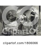 Poster, Art Print Of Engraved Scene With Women Tending To Injured Soldiers