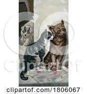 Poster, Art Print Of Cat In An Injured Dogs Face