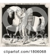 Poster, Art Print Of Male Angel With A Horse