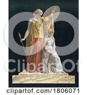 Goddess Guarding A Mother And Child With A Shield