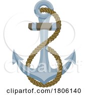 Poster, Art Print Of Ship Anchor Boat Rope Nautical Illustration