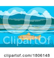Poster, Art Print Of Apache Trout In Lee Valley Lake In Arizona Wpa Art