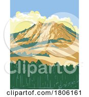 Poster, Art Print Of Bishop Peak In San Luis Obispo California Wpa Poster Art