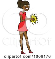 Cartoon Woman Clapping