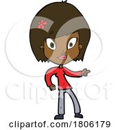 Cartoon Woman Pointing by lineartestpilot