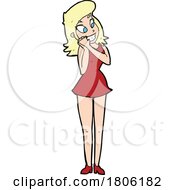 Cartoon Excited Woman by lineartestpilot