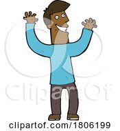 Poster, Art Print Of Cartoon Excited Man