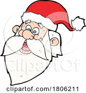Cartoon Santa Face by lineartestpilot