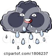Cartoon Rain Cloud Mascot by lineartestpilot