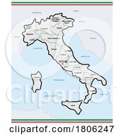 Poster, Art Print Of Map Of Italy