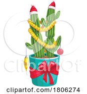 Poster, Art Print Of Potted Christmas Cactus Plant