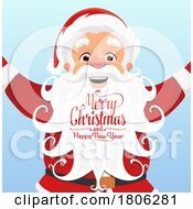 Poster, Art Print Of Santa With Holiday Greetings