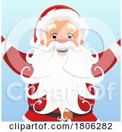 Poster, Art Print Of Santa Over A Gradient Background