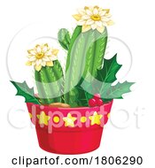 Poster, Art Print Of Potted Christmas Cactus Plant