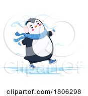 Poster, Art Print Of Penguin Ice Skating