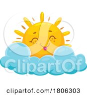 Poster, Art Print Of Sun Mascot And Cloud