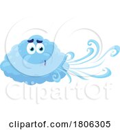 Poster, Art Print Of Cloud Mascot And Wind