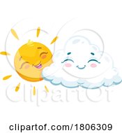 Poster, Art Print Of Sun Mascot And Cloud Character