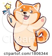 Shiba Inu Dog With A Magic Wand by Vector Tradition SM