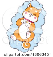 Shiba Inu Dog On A Cloud by Vector Tradition SM