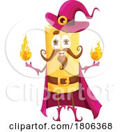 Rigatoni Wizard Pasta Mascot by Vector Tradition SM
