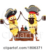 Malloreddus Pirate Pasta Mascot by Vector Tradition SM