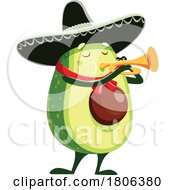 Mexican Avocado Mascot by Vector Tradition SM