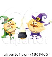 Conchiglie Wizard Pasta Mascots by Vector Tradition SM