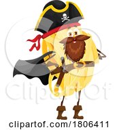 Tagliatelle Pirate Pasta Mascot by Vector Tradition SM