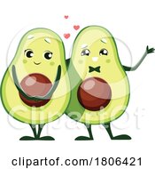 Avocado Couple Mascots