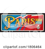 Poster, Art Print Of Travel Plate Design For Paris