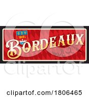 Poster, Art Print Of Travel Plate Design For Bordeaux