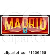 Poster, Art Print Of Travel Plate Design For Madrid