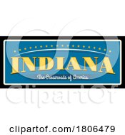 Travel Plate Design For Indiana The Crossroads Of America by Vector Tradition SM