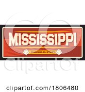 Poster, Art Print Of Travel Plate Design For Mississippi The Magnolia State