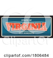 Poster, Art Print Of Travel Plate Design For Virginia