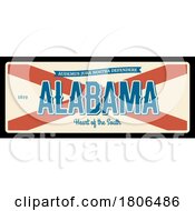 Poster, Art Print Of Travel Plate Design For Alabama